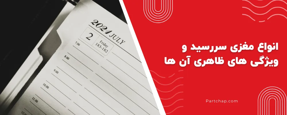 نمونه صفحهبندی و فضای نوشتن در مغزی سررسید