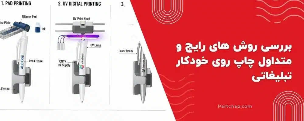 بررسی روش های رایج و متداول چاپ روی خودکار تبلیغاتی و مکانیسم عملکرد آن ها